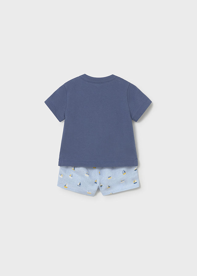 MAYORAL BOY PRINTED SHORTS AND POLO SET