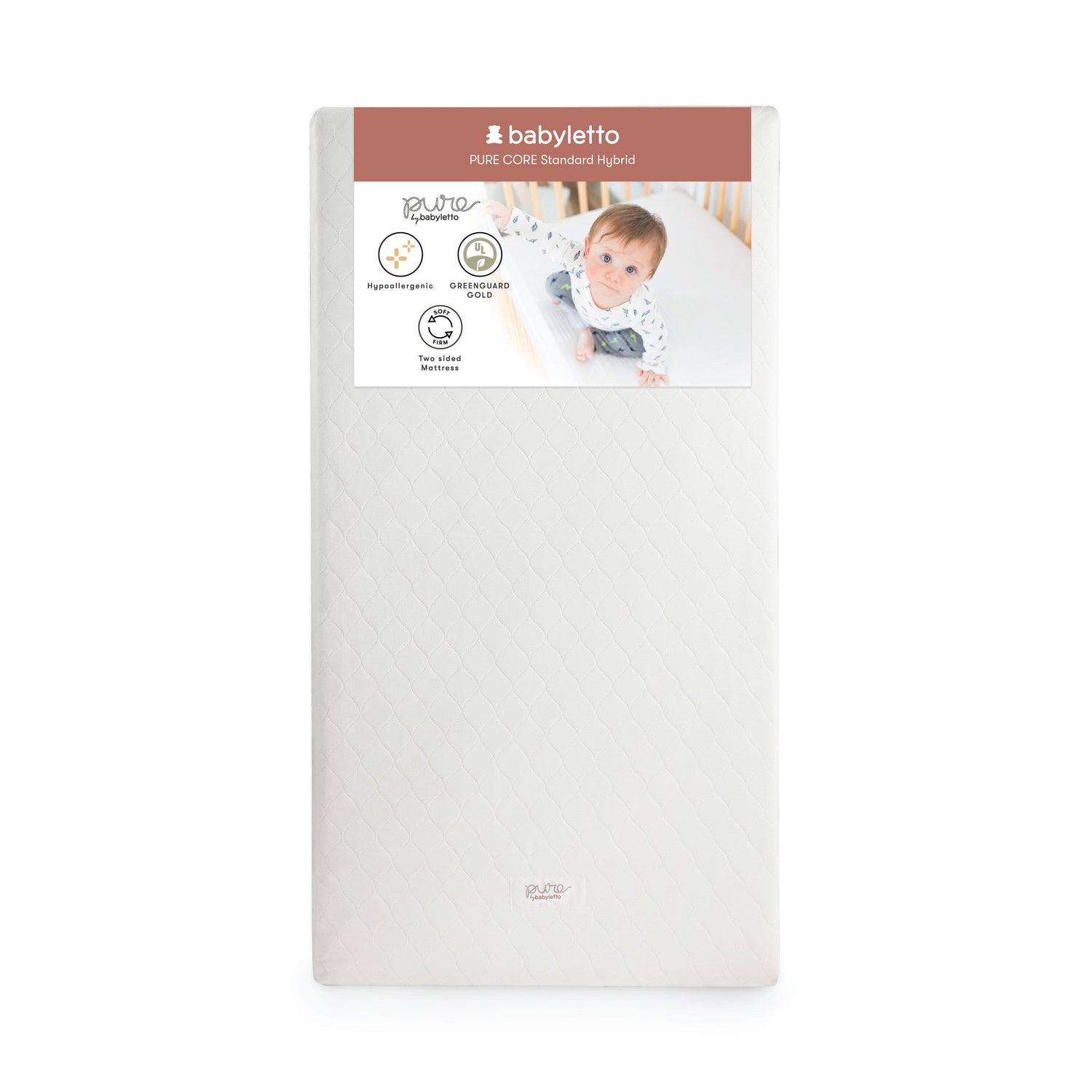 Babyletto Pure Core Non-Toxic Crib Mattress with Hybrid Cover - Thumbnail 2