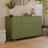 Pogo Tambour Assembled Dresser in Olive