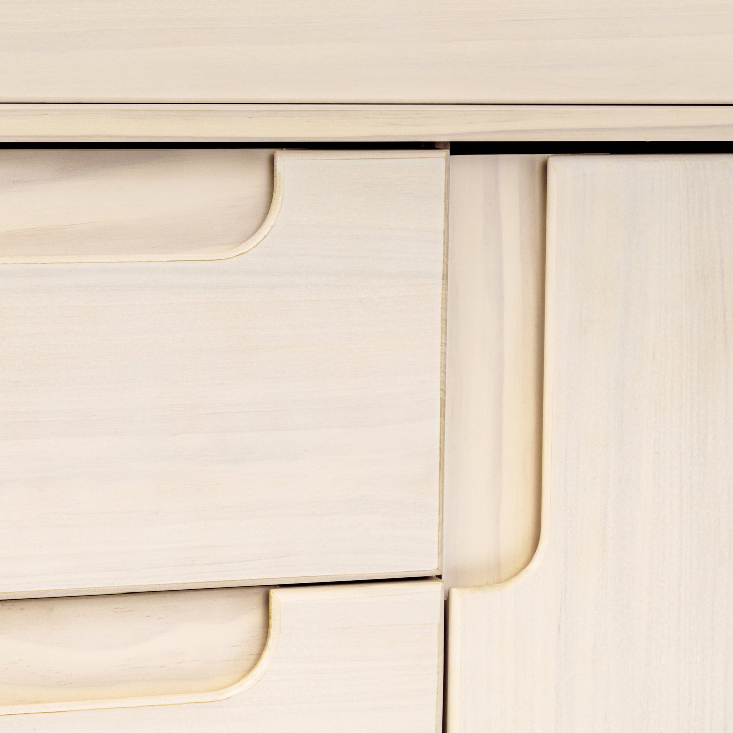 Yuzu 3-Drawer Changer Dresser in White/Natural