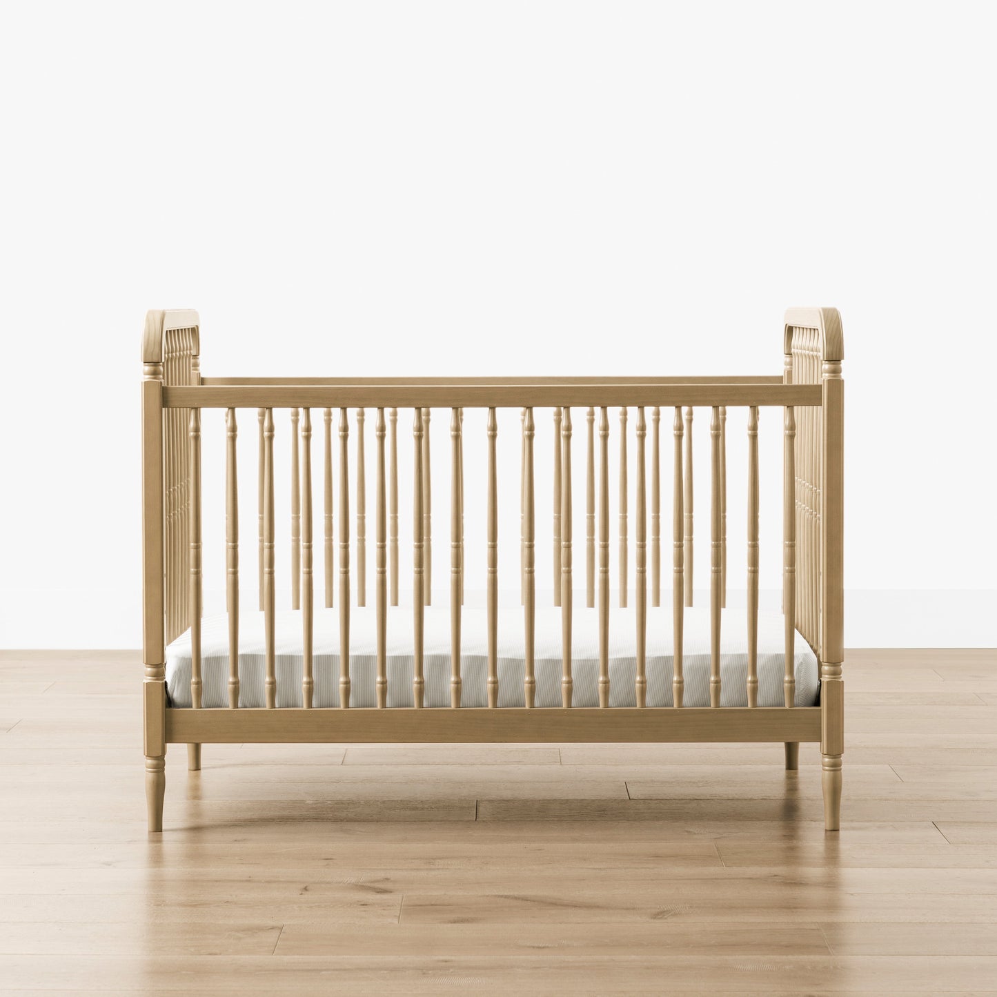Liberty 3-in-1 Convertible Spindle Crib w/Toddler Bed Conversion Kit in Dusty Rose