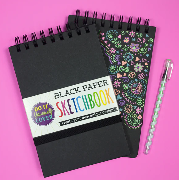 D.I.Y. SKETCHBOOK - SMALL BLACK PAPER  (5" x 7.5")