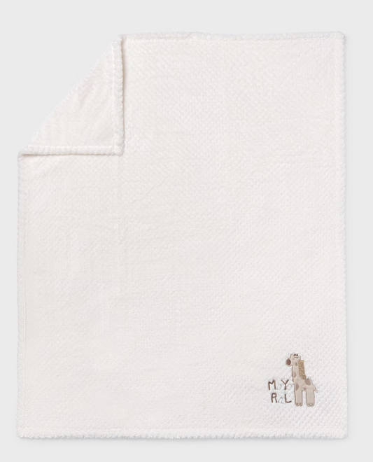 MAOYRAL BABY PLUSH BLANKET ECRU