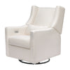 Kiwi Glider Recliner w/ Electronic Control and USB in Ivory Boucle w/Gold Base