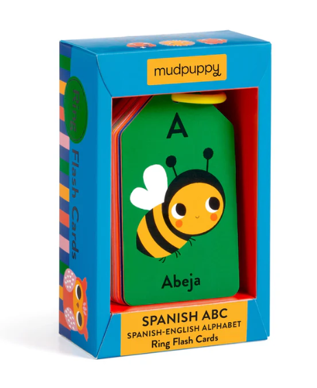 SPANISH ABC SPANISH-ENGLISH ALPHABET RING FLASH CARDS