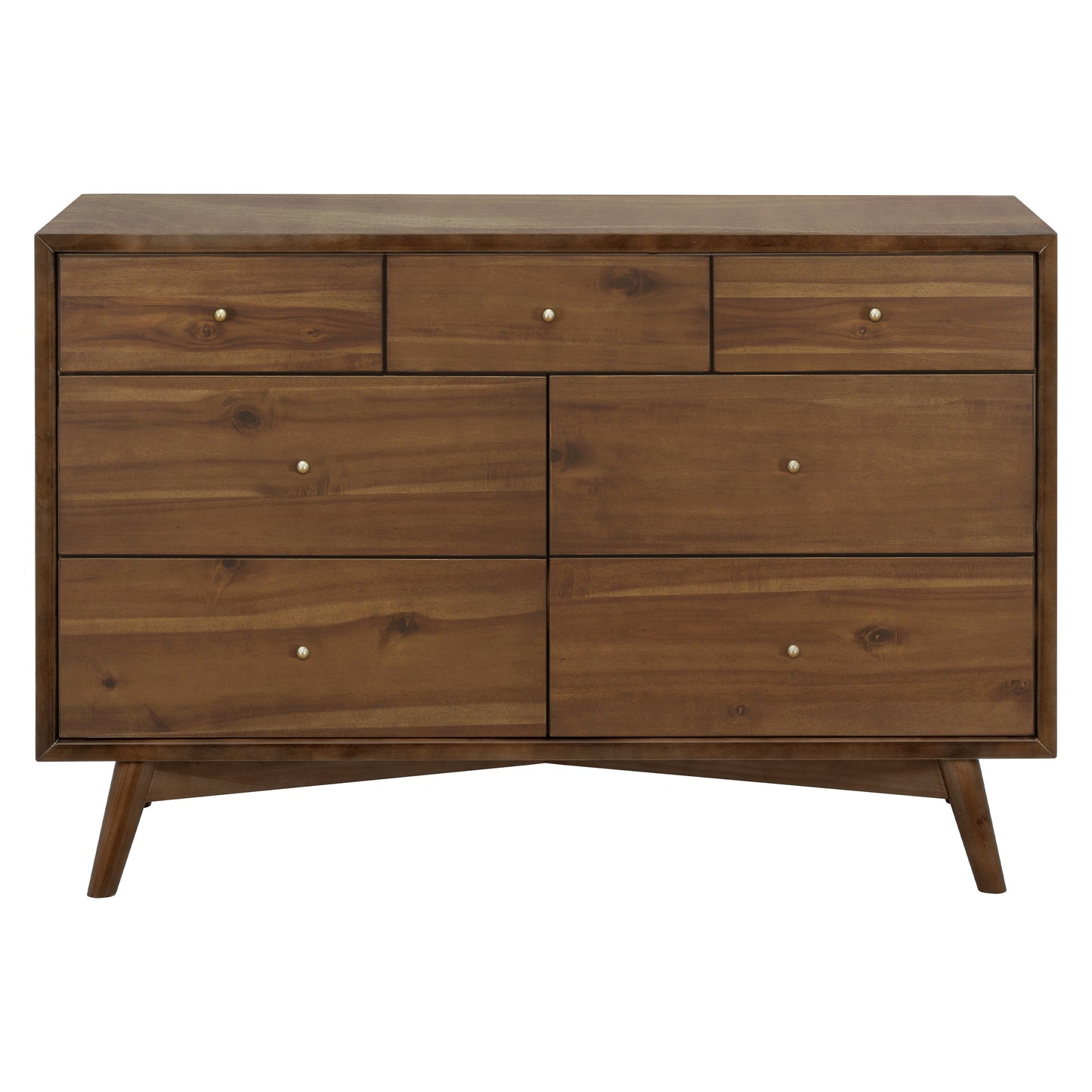Palma 7-Drawer Double Dresser, Assembled in Warm White