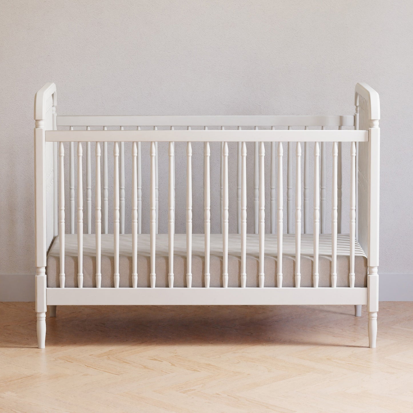 Liberty 3-in-1 Convertible Spindle Crib w/Toddler Bed Conversion Kit in Dusty Rose
