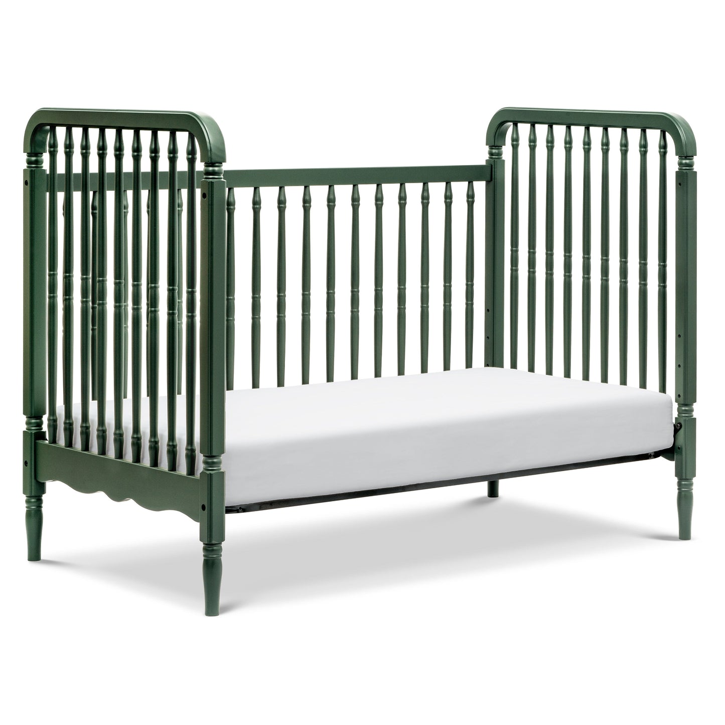 Liberty 3-in-1 Convertible Spindle Crib w/Toddler Bed Conversion Kit in Dusty Rose