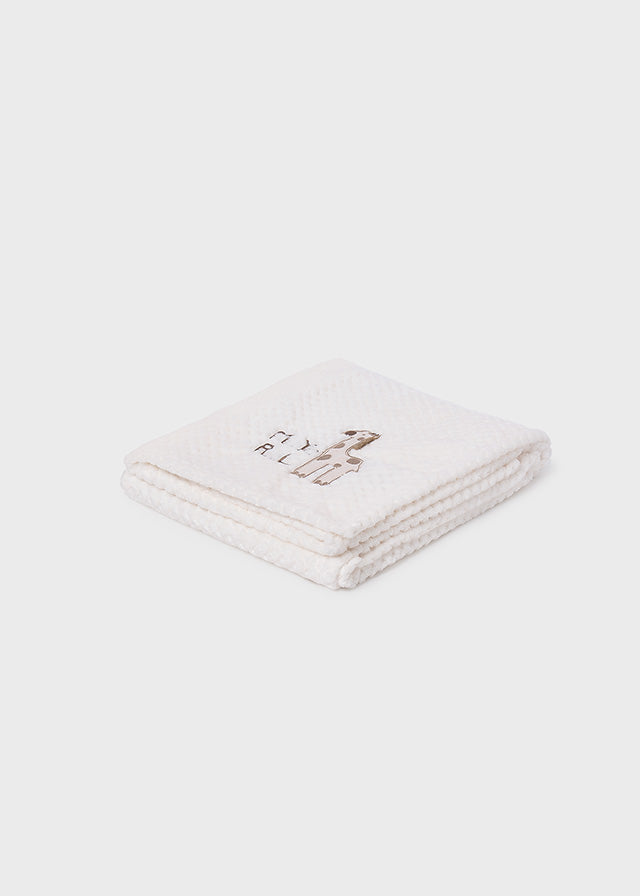 MAOYRAL BABY PLUSH BLANKET ECRU