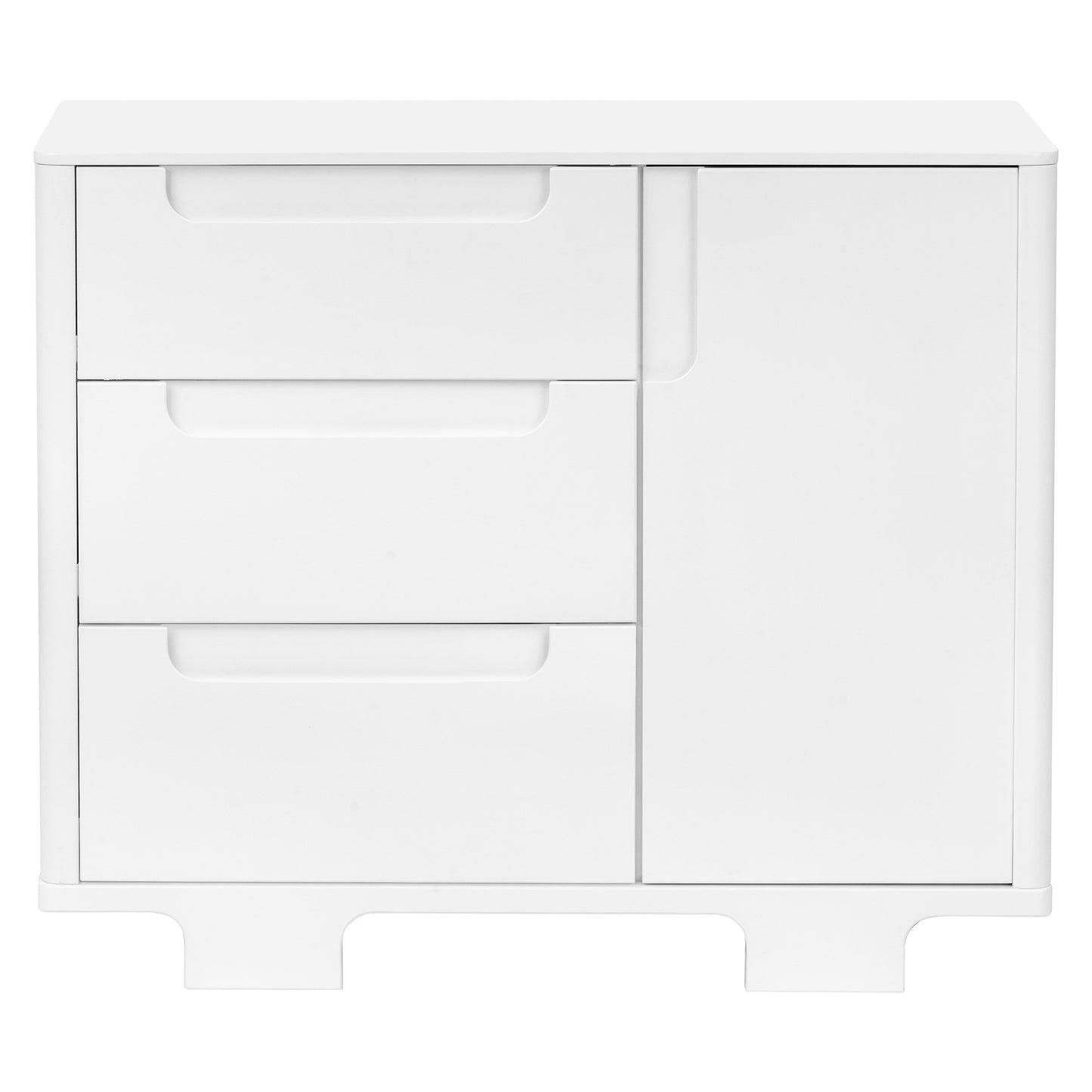 Yuzu 3-Drawer Changer Dresser in White/Natural