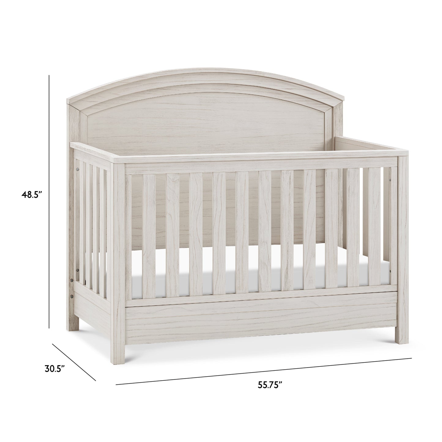 MONOGRAM BY NAMESAKE HEMSTED 4-IN-1 CONVERTIBLE CRIB WALNUT DRIFTWOOD