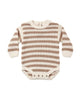QUINCY MAE REX ROMPER ALMOND STRIPE