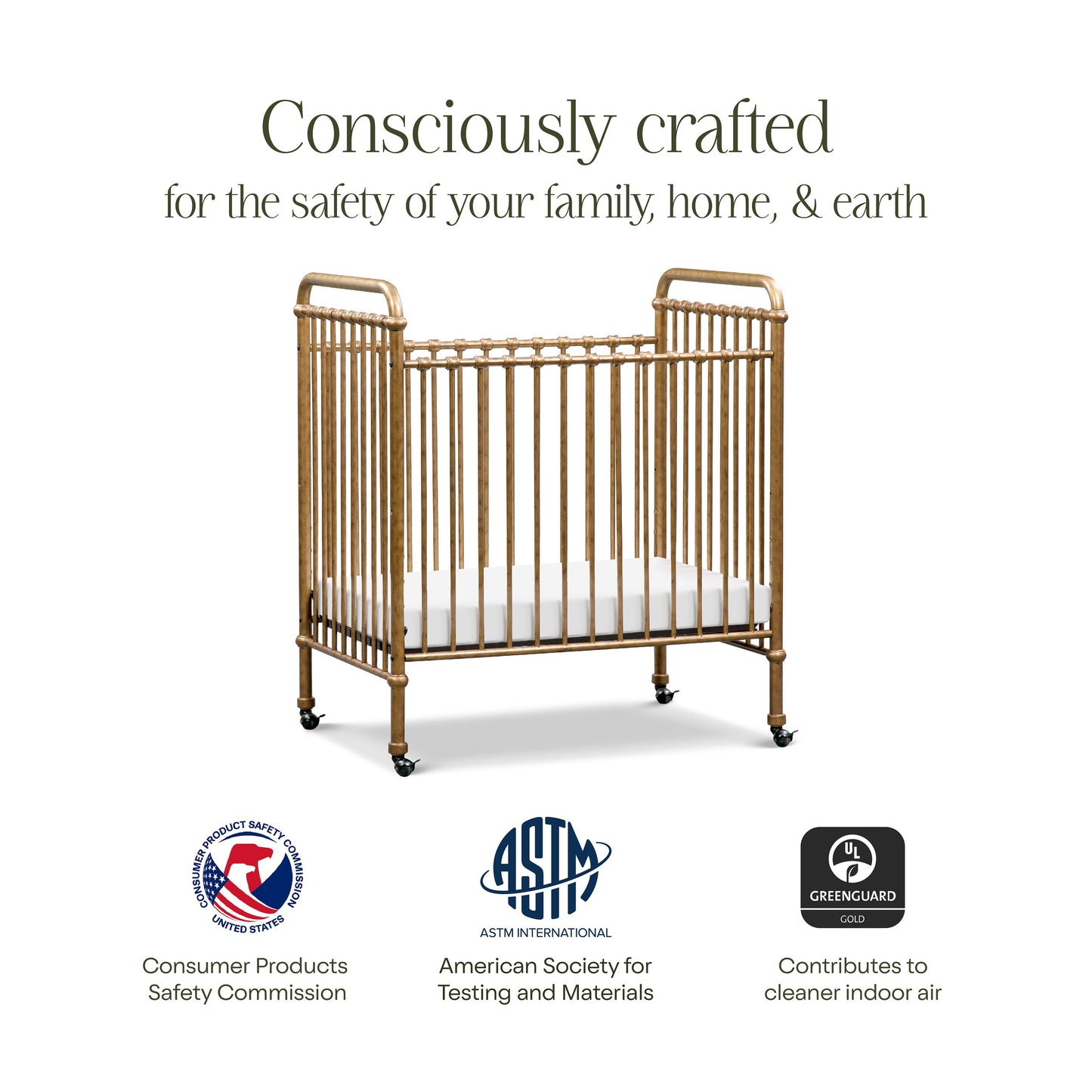 NAMESAKE ABIGAIL 3-IN-1 CONVERTIBLE MINI CRIB