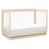 BABYLETTO HARLOW ACRYLIC 3-IN-1 CONVERTIBLE CRIB WITH TODDLER BED CONVERSION KIT