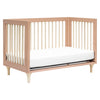 Lolly 3-in-1 Convertible Crib w/Toddler Bed Conversion in Crimson/Natural