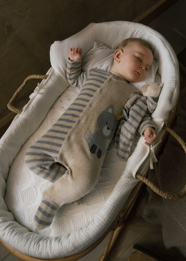 MAYORAL VELOUR ONE PIECE CEREAL HEATHER