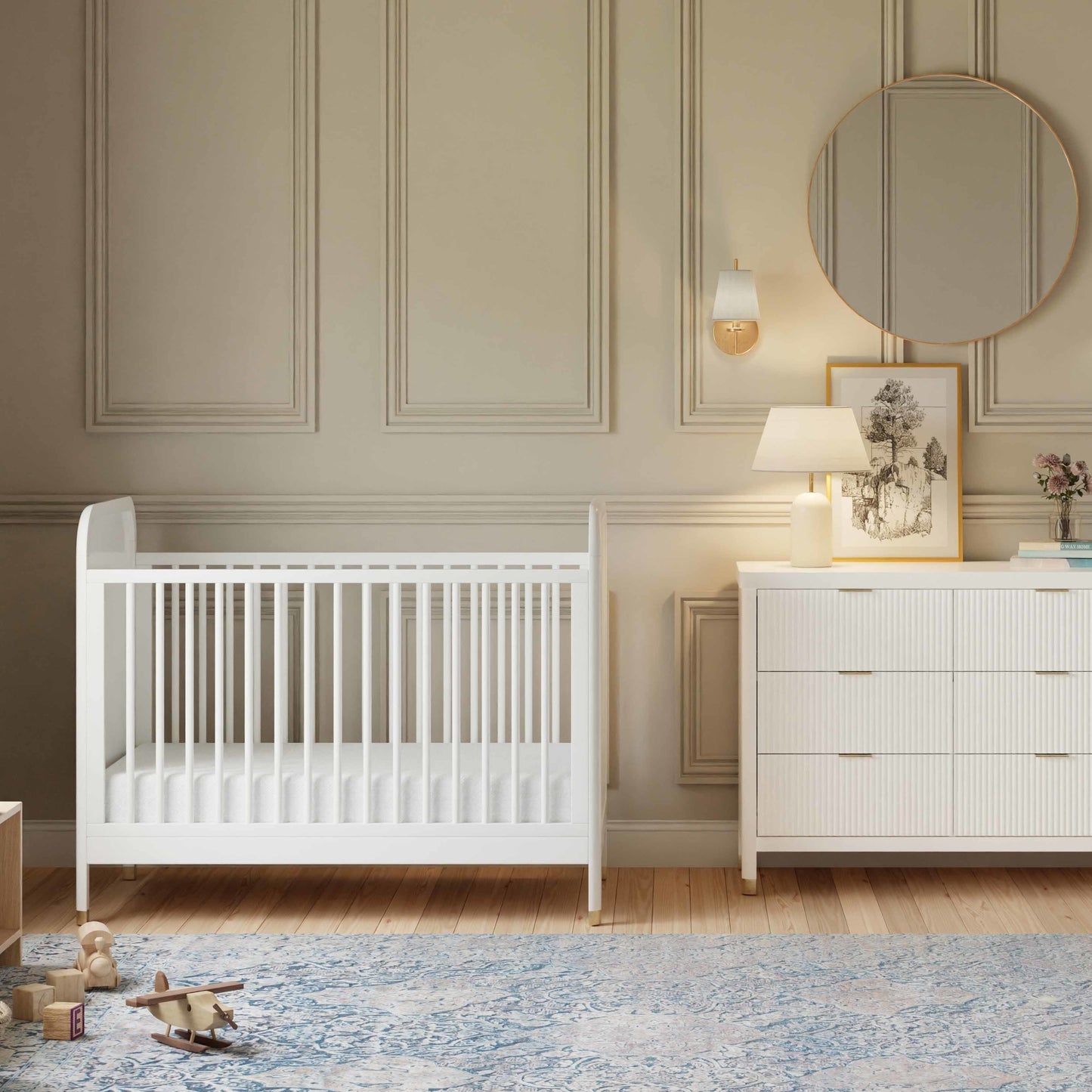NAMESAKE BRIMSLEY TAMBOUR 3-IN-1 CONVERTIBLE CRIB