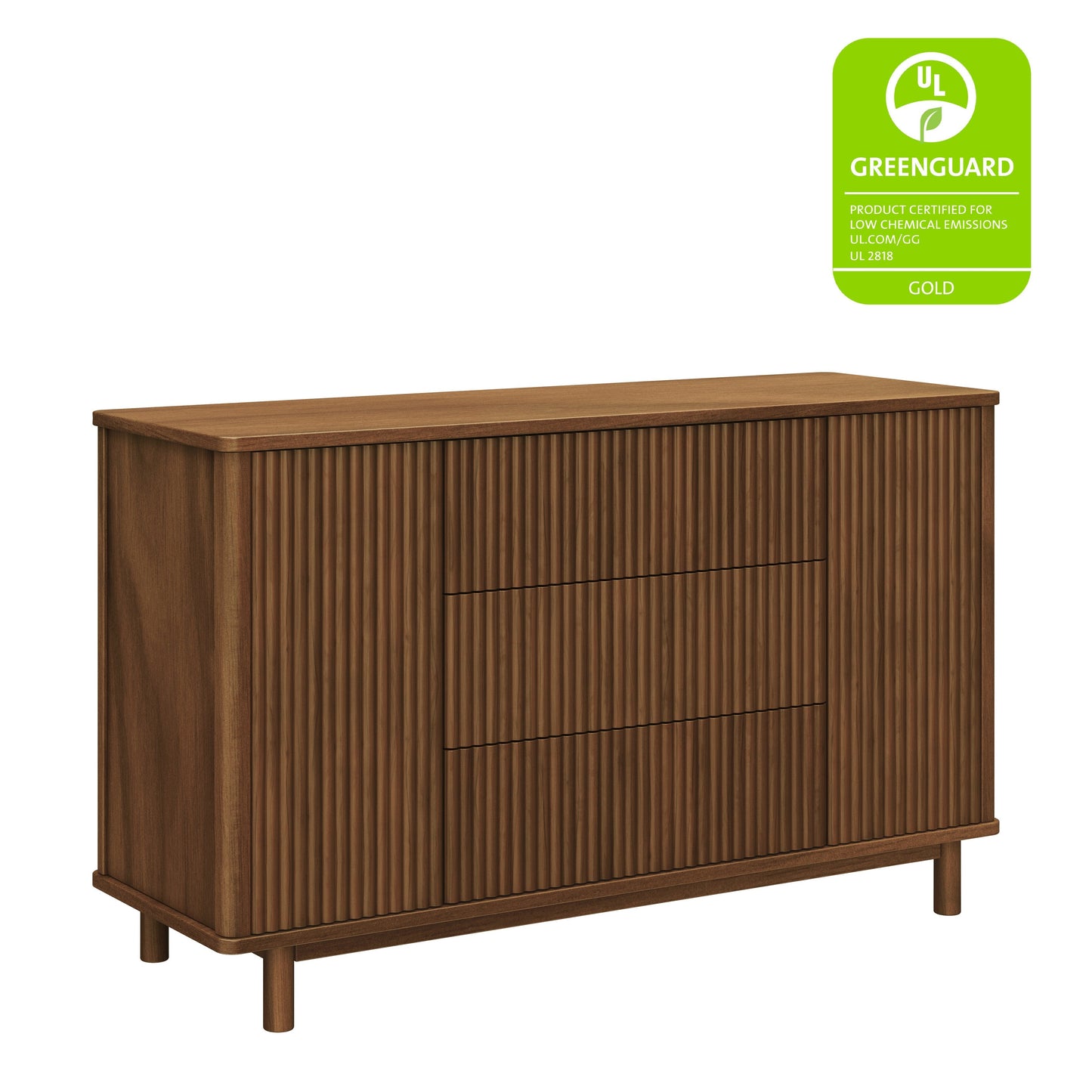 Pogo Tambour Assembled Dresser in Olive