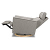 Willa Power Glider Recliner w/ adj. headrest & USB in Performance Grey Eco-Weave w/Light Wood Base