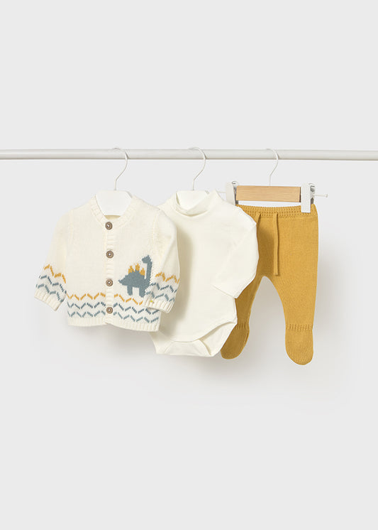 MAYORAL NEWBORN BOY 3-PIECE KNIT SET