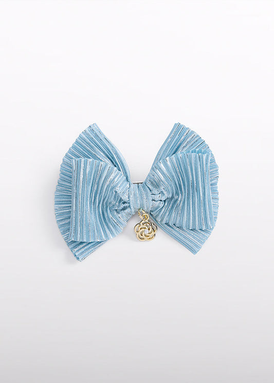 ABEL & LULA GIRL PLEATED KNIT BOW HAIR CLIP