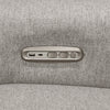 Willa Power Glider Recliner w/ adj. headrest & USB in Performance Grey Eco-Weave w/Light Wood Base