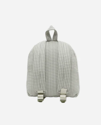 QUINCY MAE MINI BACKPACK SAGE GINGHAM