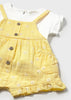 MAYORAL OVERALL AND T SHIRT SET - YELLOW DAISY