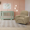 RAINBOW RECLINER AND SWIVEL GLIDER IN ALMOND TEDDY LOOP