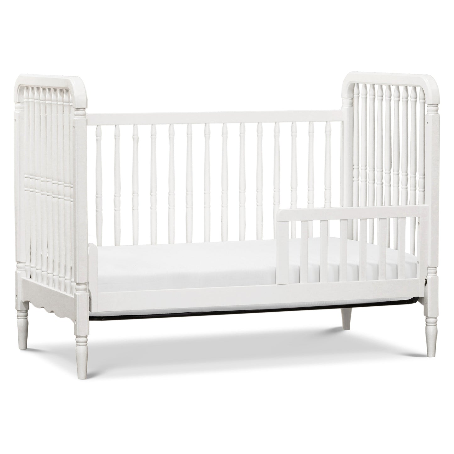 Liberty 3-in-1 Convertible Spindle Crib w/Toddler Bed Conversion Kit in Dusty Rose