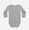 QUINCY MAE SIDE SNAP BODYSUIT DUSTY BLUE