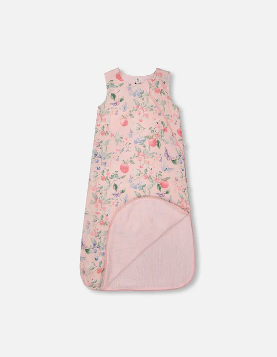 DEUX PAR DEUX MUSLIN SLEEP SACK - PRINTED BERRIES