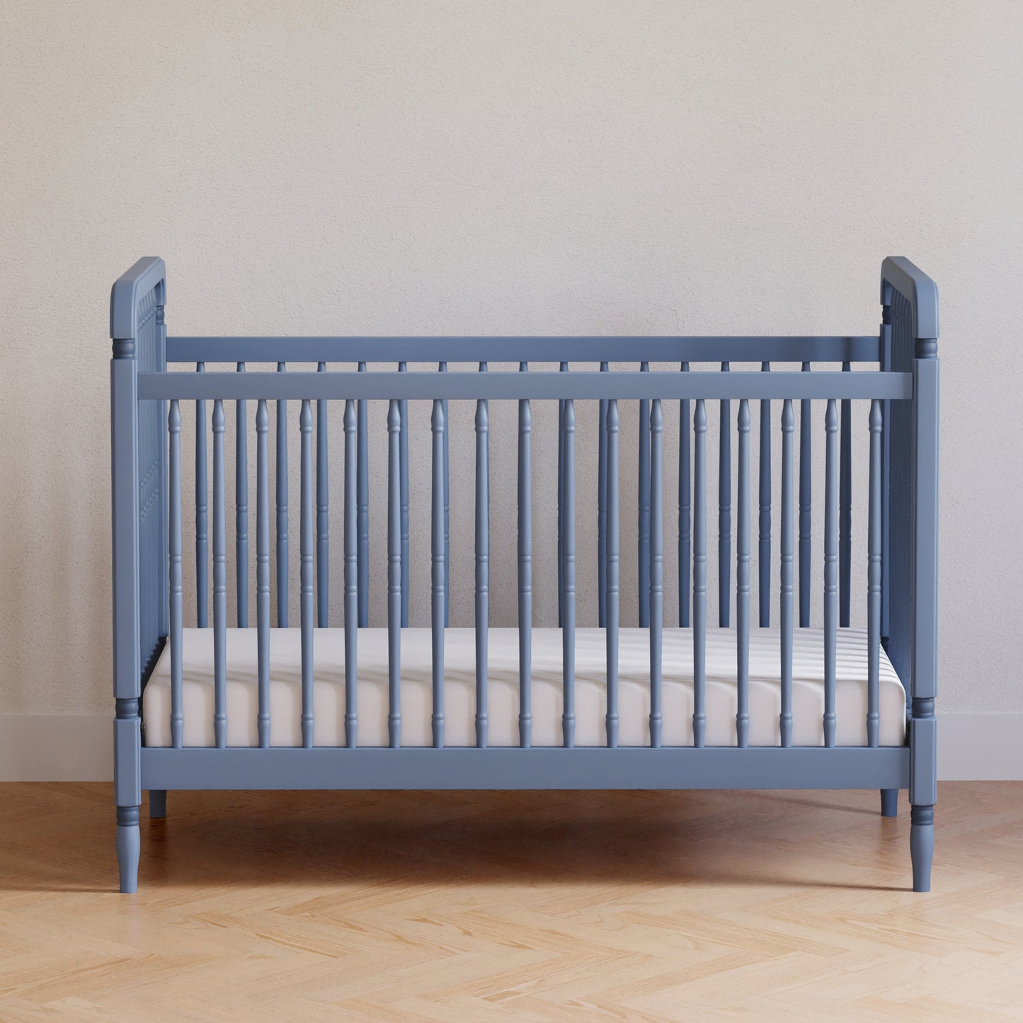 Liberty 3-in-1 Convertible Spindle Crib w/Toddler Bed Conversion Kit in Dusty Rose