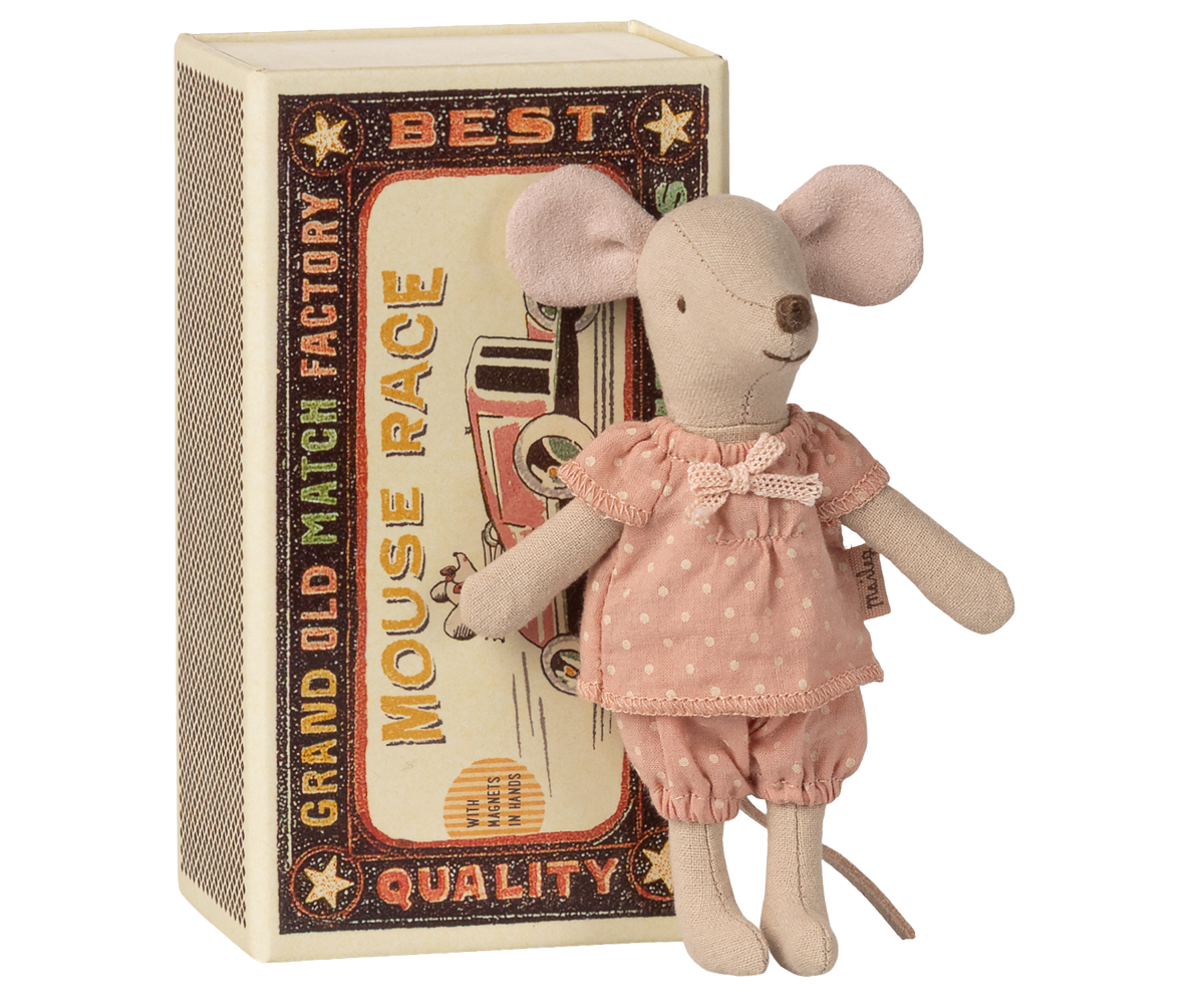 MAILEG BIG SISTER MOUSE IN MATCHBOX
