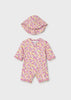 MAYORAL NEWBORN GIRL 2-PIECE SWIM SET WITH SUN PROTECTION
