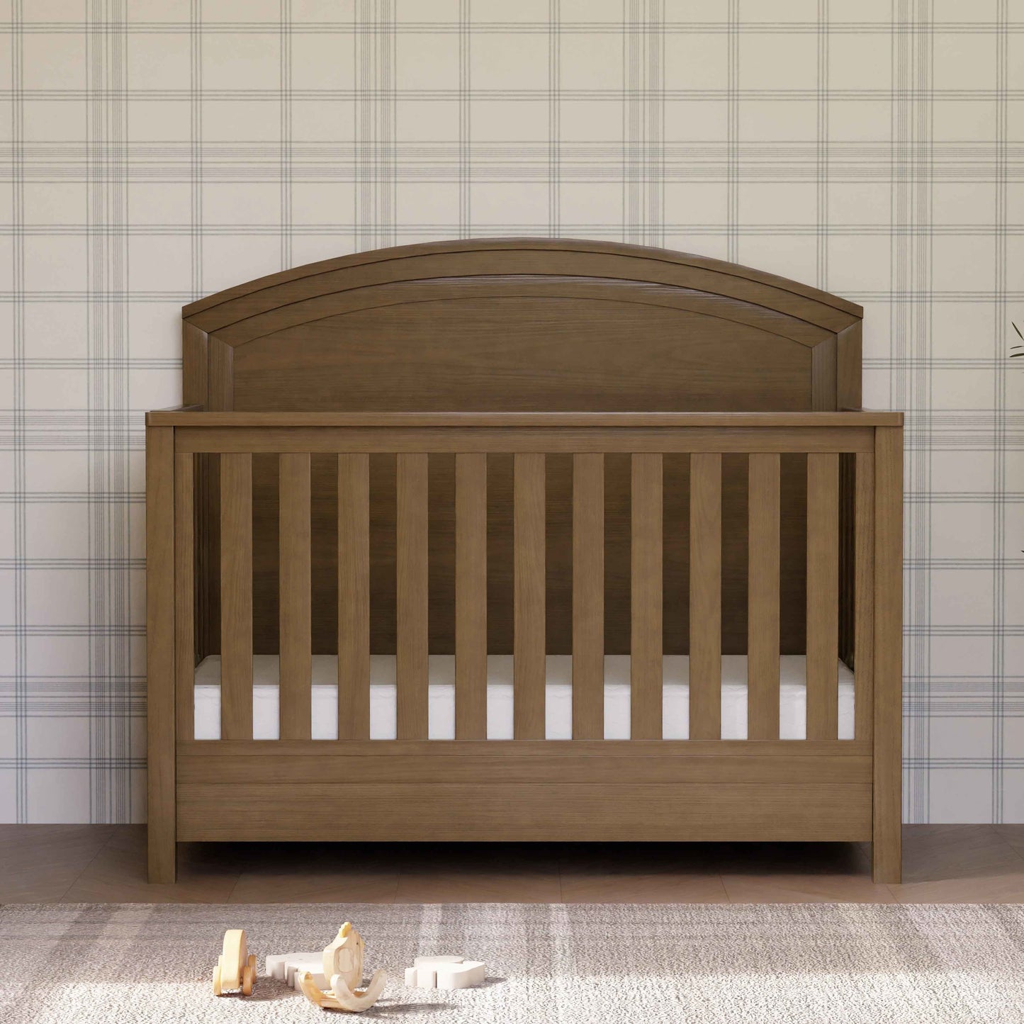 MONOGRAM BY NAMESAKE HEMSTED 4-IN-1 CONVERTIBLE CRIB WALNUT DRIFTWOOD