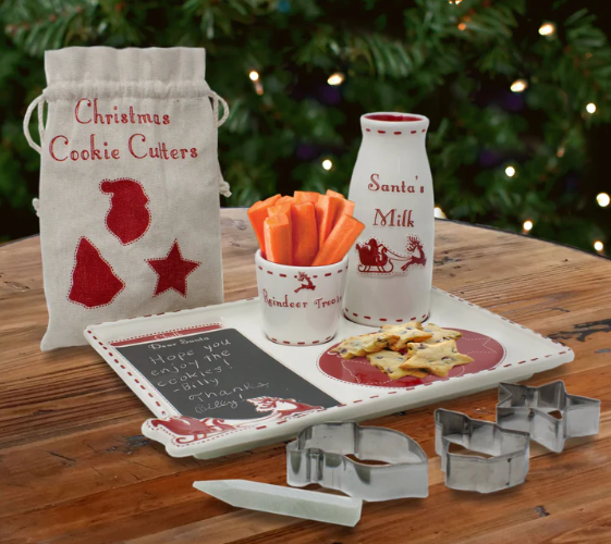 SANTA'S COOKIE PLATTER W/ CUTTERS