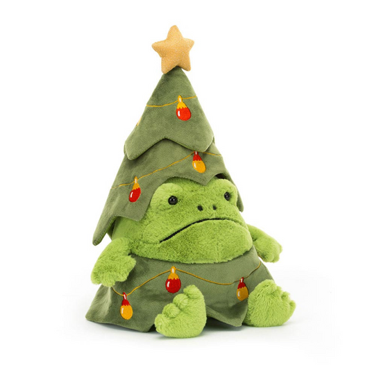 JELLYCAT CHRISTMAS TREE RICKY RAIN FROG