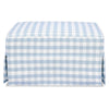 Crawford Gliding Ottoman in Tan Gingham