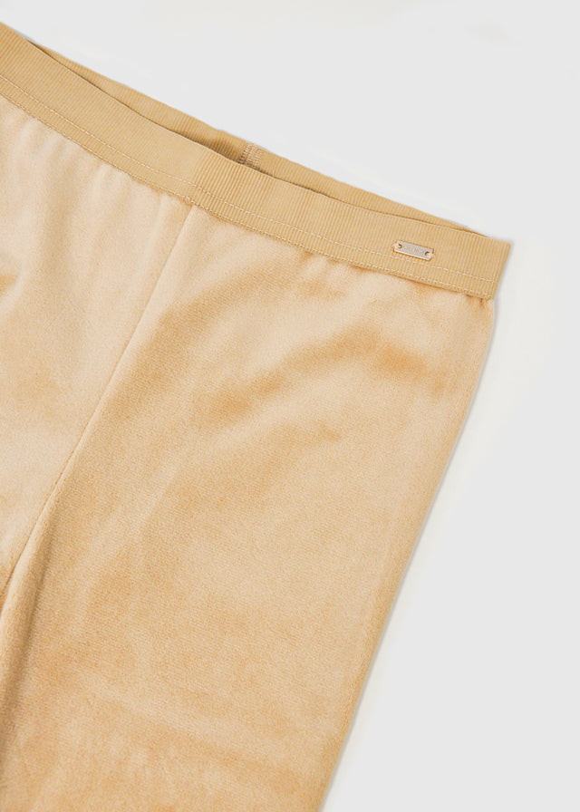 MAYORAL TOFFEE VELVET LEGGINGS