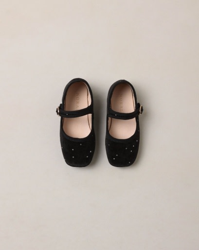 NORALEE STRAP BALLET FLATS BLACK