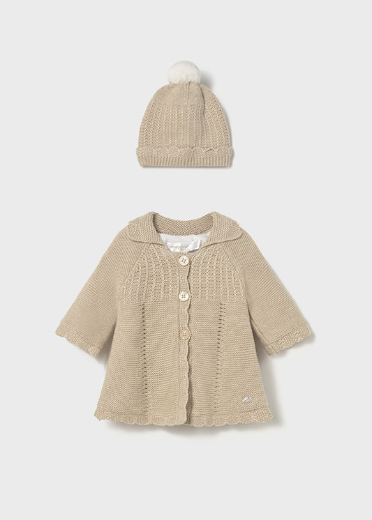 MAYORAL GIRL KNIT COAT WITH HOOD
