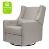 Kiwi Glider Recliner w/ Electronic Control and USB in Ivory Boucle w/Gold Base