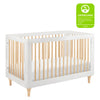 Lolly 3-in-1 Convertible Crib w/Toddler Bed Conversion in Crimson/Natural