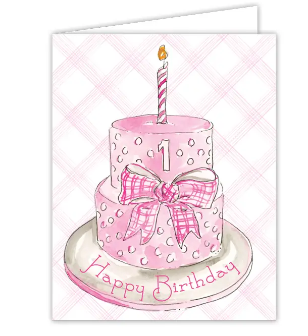 PINK 1ST BIRTHDAY CAKE