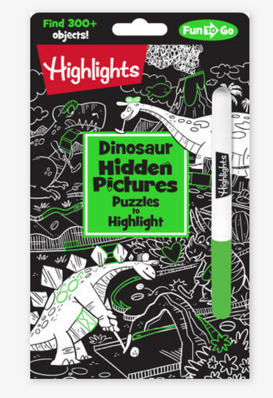 HIGHLIGHT DINOSAUR HIDDEN PICTURES PUZZLES TO HIGHLIGHT