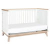 Scoot 3-in-1 Convertible Crib w/ToddlerBedConversion Kit in White/WashedNatural