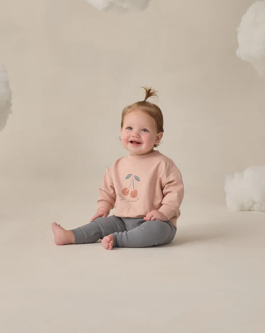 QUINCY MAE RELAXED SWEATSHIRT CHERRY