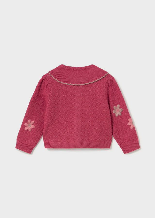 MAYORAL FLORAL KNIT CARDIGAN