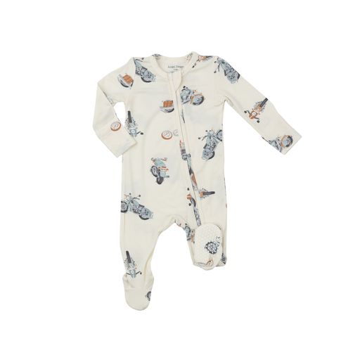 ANGEL DEAR VINTAGE MOTORCYCLES 2 WAY ZIPPER FOOTIE – Buttercup